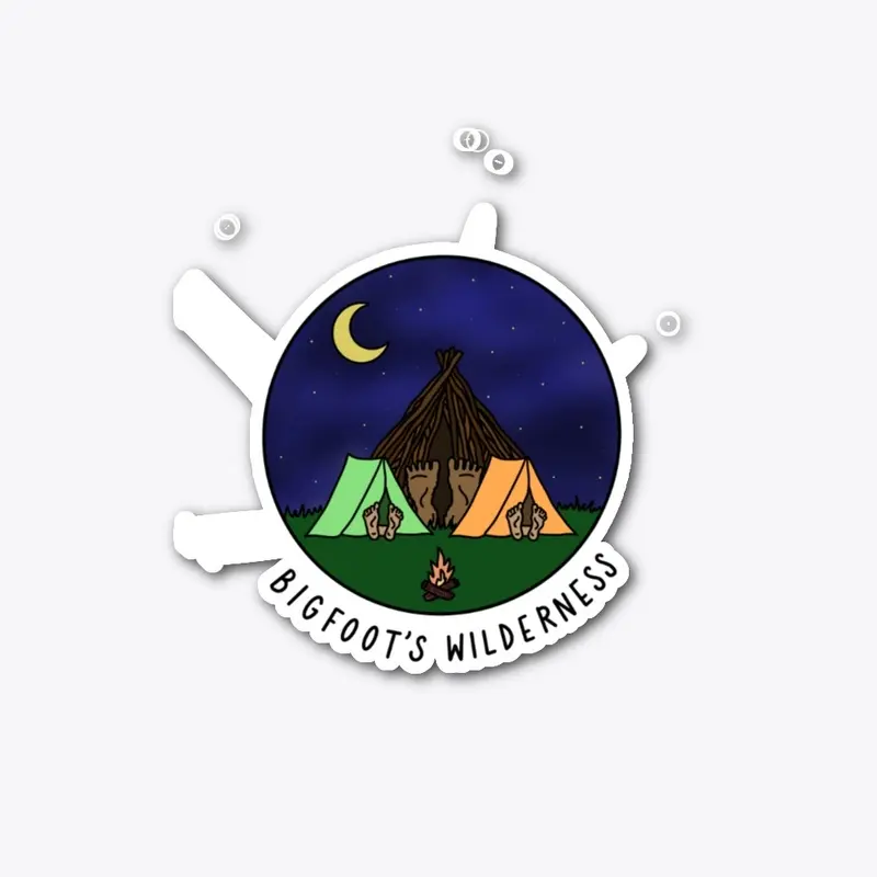 Bigfoot's Wilderness Tent Sticker